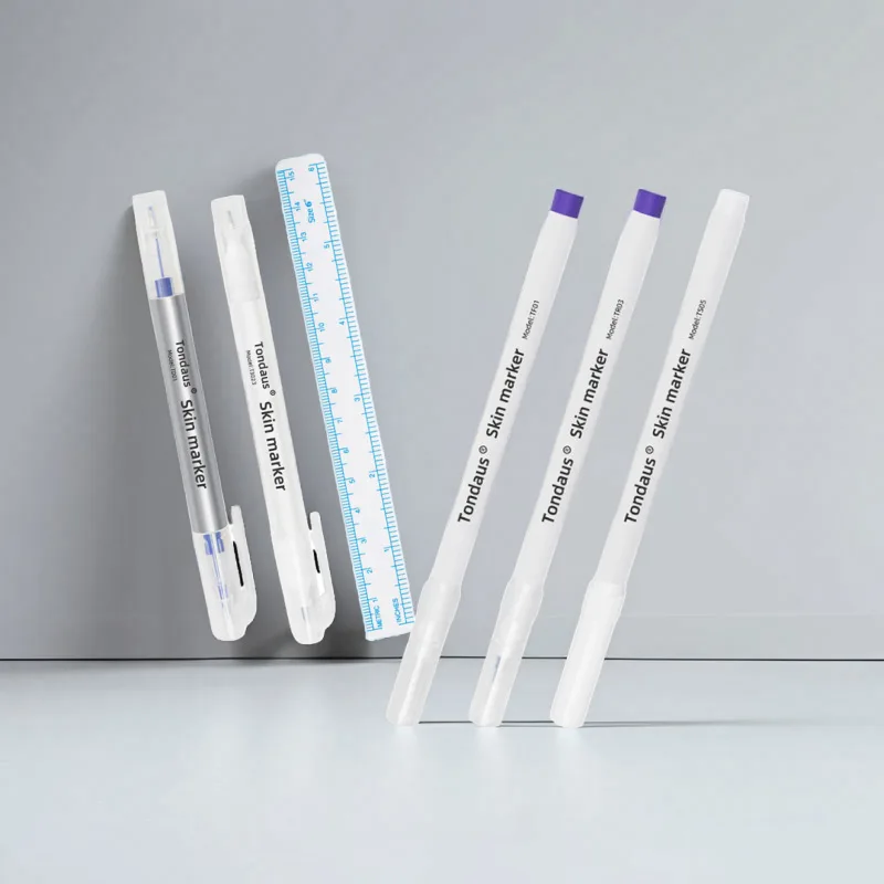 1pc Tattoo Sterile Embroidery Marking Pen Surgical Eyebrow Mark Pen Waterproof Purple Floating Lip Line Positioning Pencil