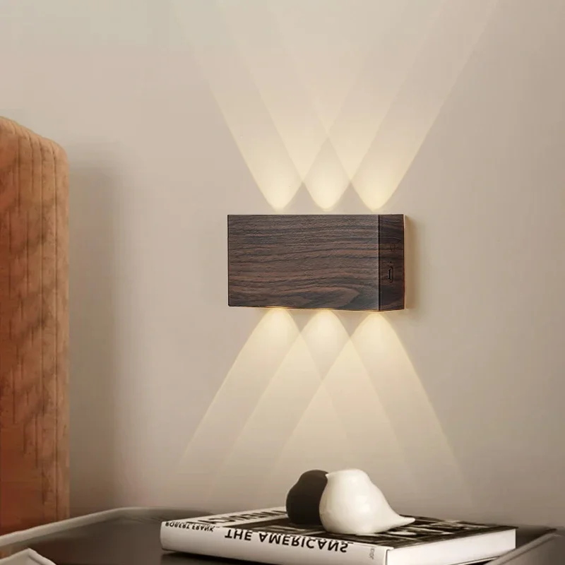 

Minimally Designed LED Charging Wall Lamp 4000mAh Touch Three Color Wiring Free Indoor Decoration Bedside Corridor Bedroom Light