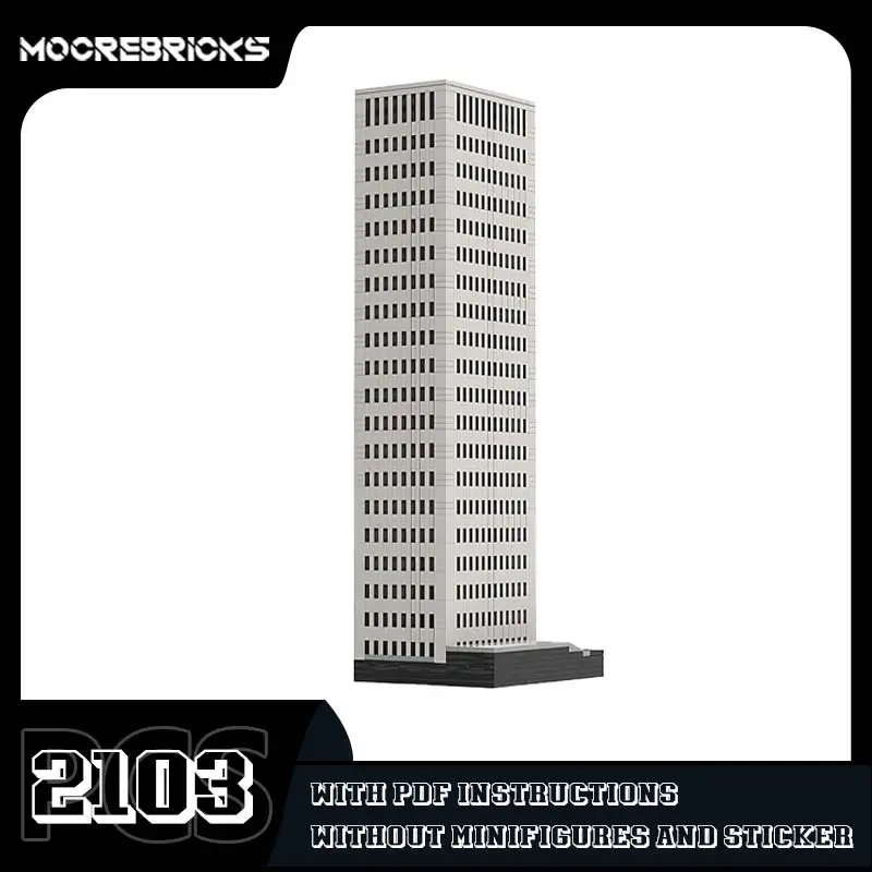 MOC City New Architecture One Shell Square Skyscrapers Building Blocks Model Assembly Toys  Children's Puzzle Gifts