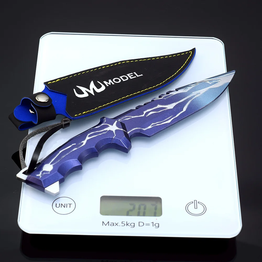 VRANT Divine Retribution Dagger Funda de cuero Hoja artesanal de metal completo con grabado de escritura