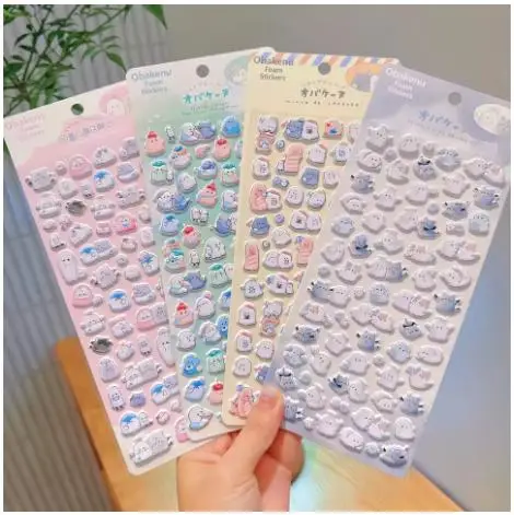 

Милые наклейки с призраками, 3D мультяшное украшение для детей, сделай сам, студенческие канцелярские принадлежности ручной работы, украшение для чехла для телефона