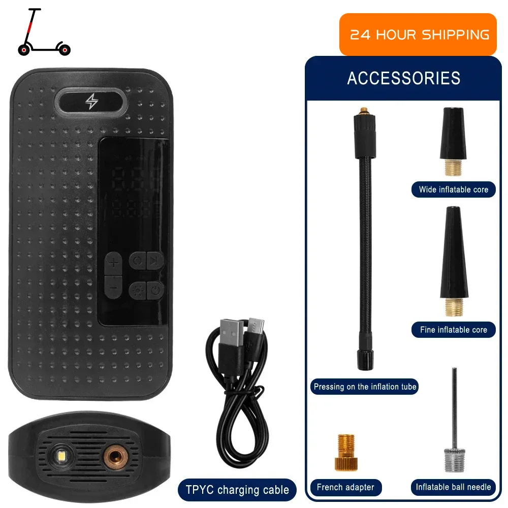 

Portable Electric Air Pump MINI Fast Rechargeable Compressor Tire Inflator For Electric Scooter Rechargeable Air Pump