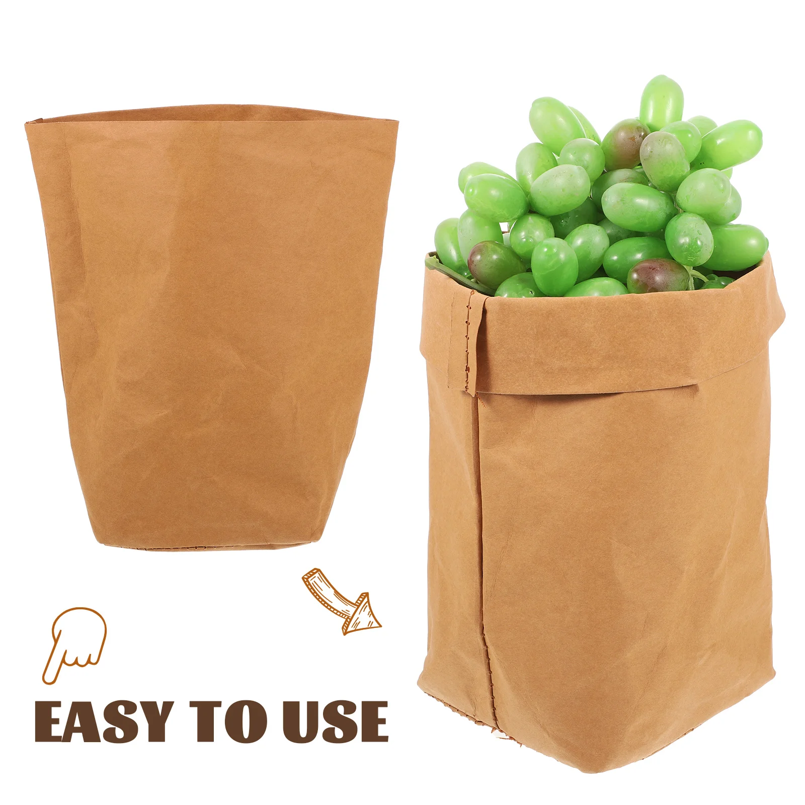 12pcs Brown Kraft Paper Bags 12x12 Anti Leak Bread Fruit Snack Sandwich Food Storage Packaging Gift Shop Household Clean