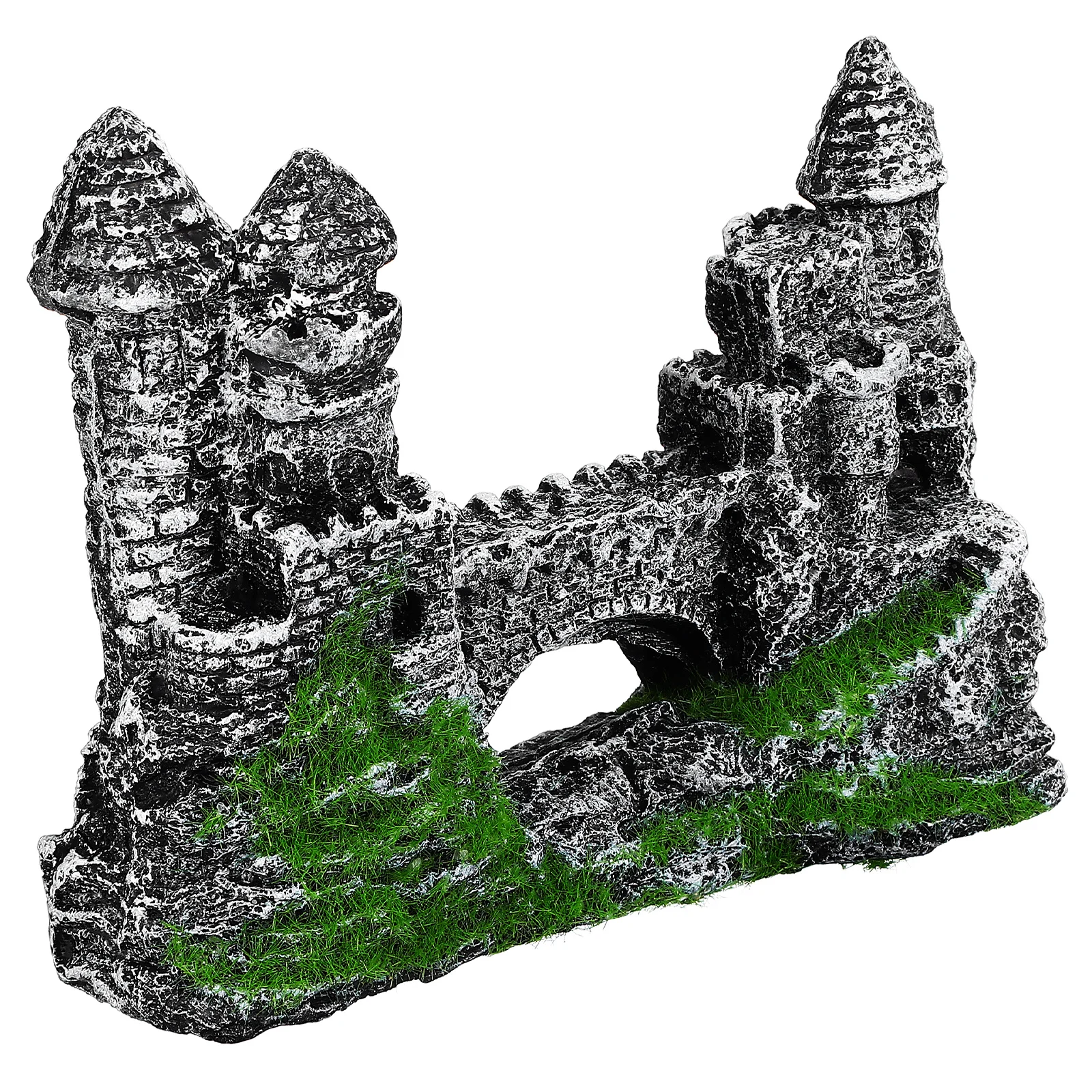 

Aquarium Castle Fish Tank Decorations Composite Cement Resin Accessory Landscaping Cave Hideout Ornament Garden Crafts Pet