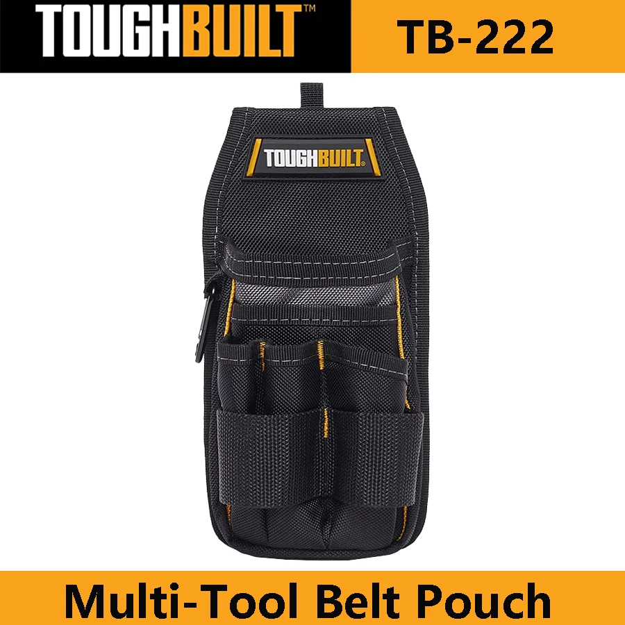 TOUGHBUILT TB-222 Multi-Tool Waist Pouch Tool Kits Belt Mounted Organiser Multifunctional Waist Pack Durable Tool Storage Bag