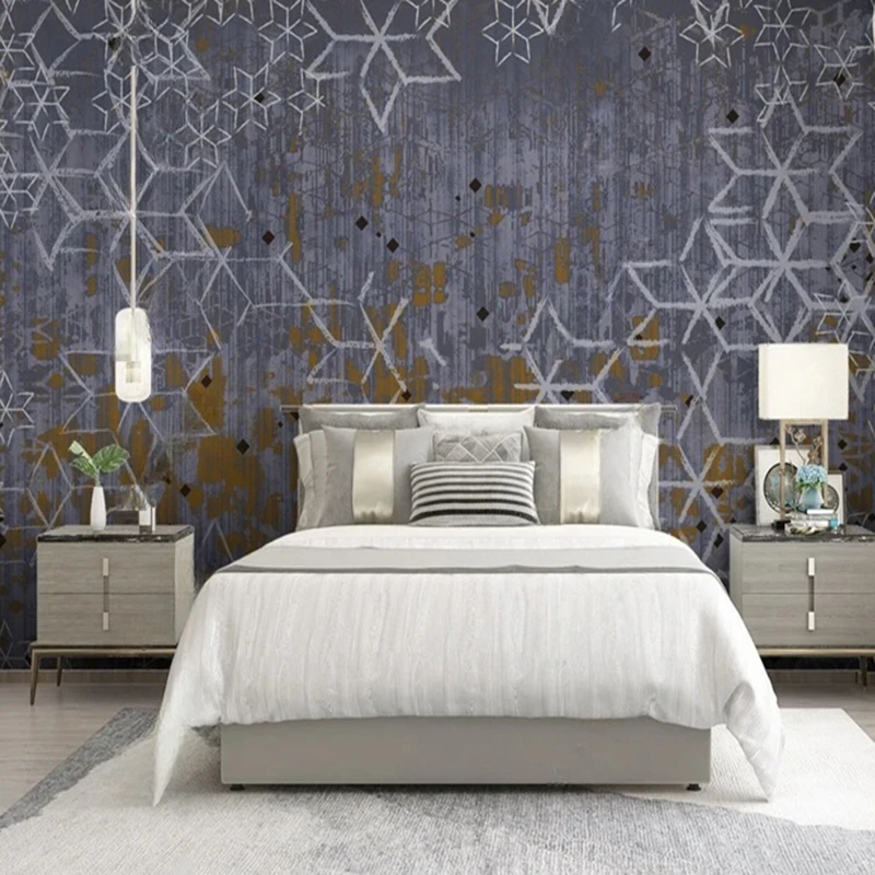 Custom Geometric Abstract Line Wall Mural Wallpaper Modern Art for Living Room, Bedroom, Corridor Home Decor