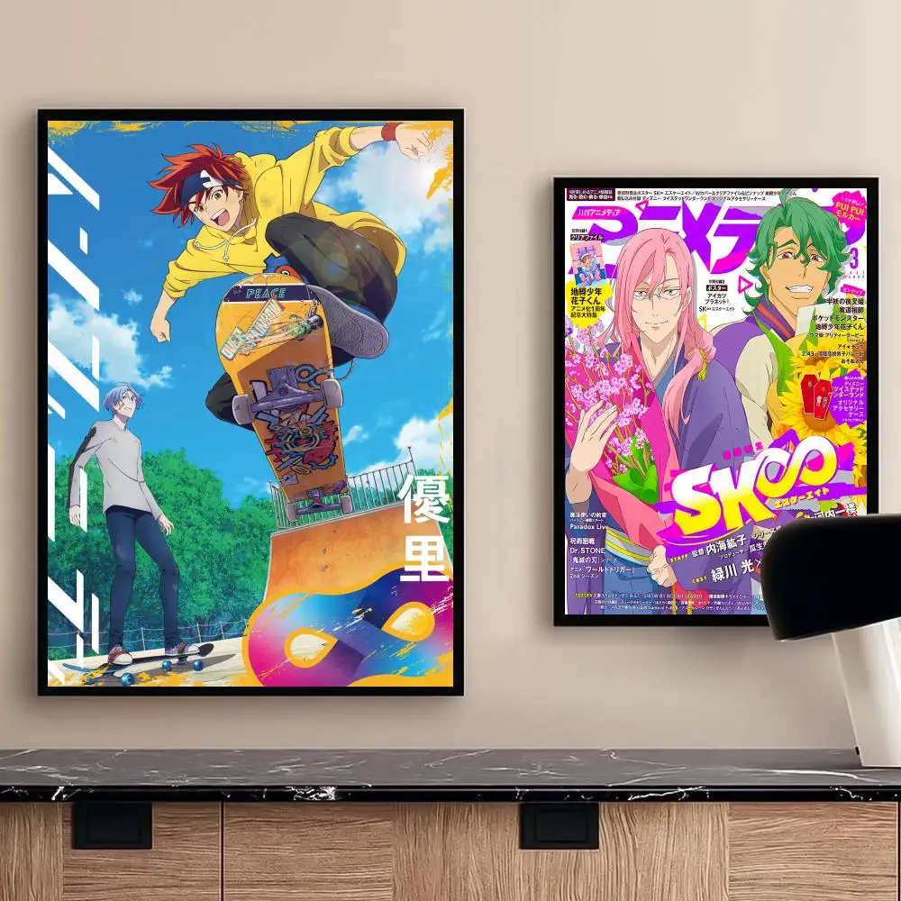 Anime SK8 The I-Infinity Poster Self-adhesive Art Waterproof Paper Sticker Coffee House Wall Decor