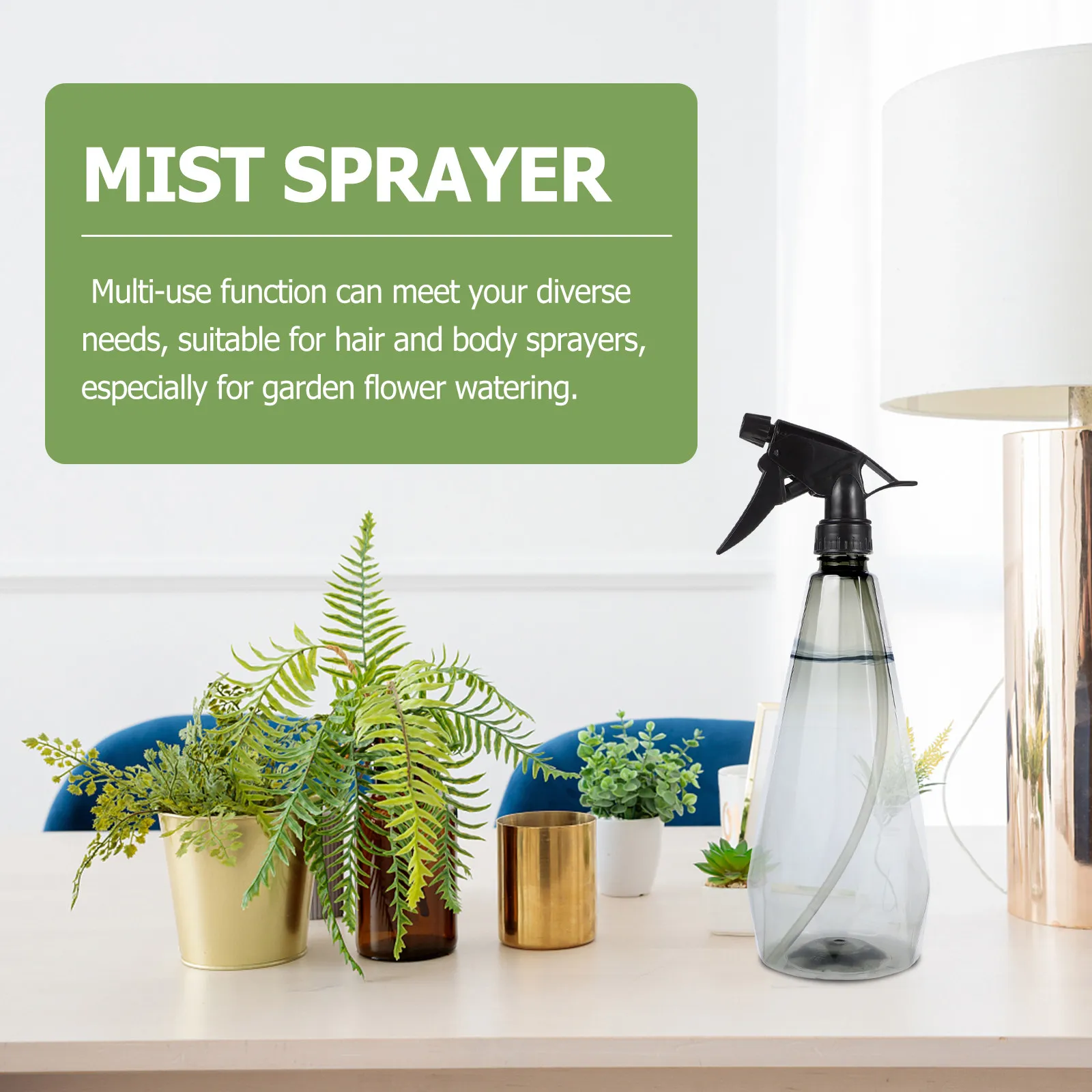 Plant Spray Bottle Premium Plastic Lightweight Reusable Leak Proof Indoor Outdoor Watering Mist Sprayer Garden Hair Body Care