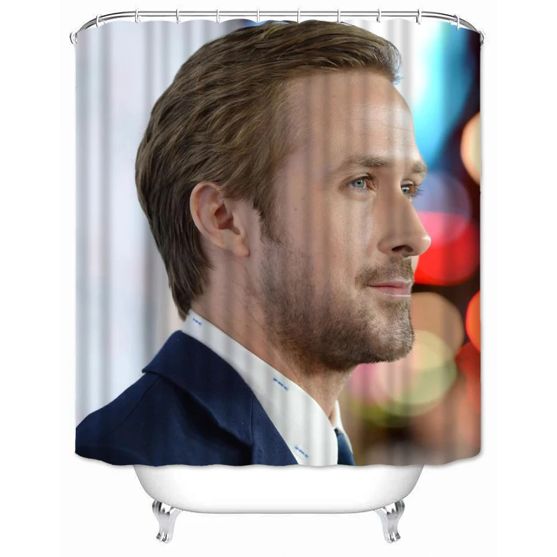 Musife Custom High Quality Ryan Gosling Shower Curtain Waterproof Bathroom Polyester Fabric Bathroom Curtain