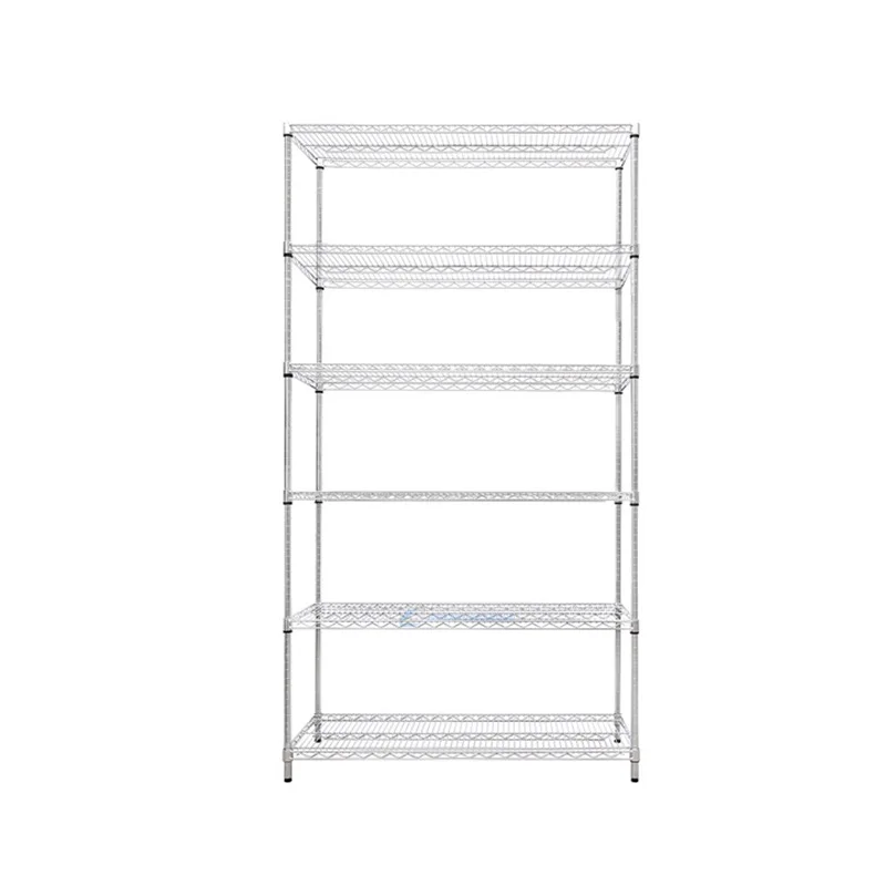 

six layers, chrome-plated wire mesh shelves, workshop warehouse, multi-layer, hollow, floor-to-ceiling display, anti-static