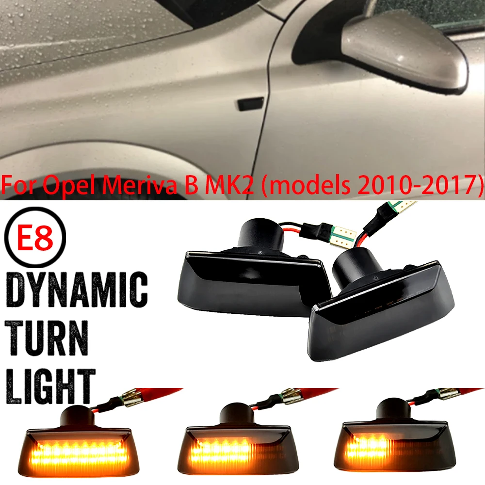 Luces de posición laterales LED dinámicas para Opel Insignia Astra H Zafira B Corsa D, 2005 2006 2008 2010 2011 2014, intermitentes