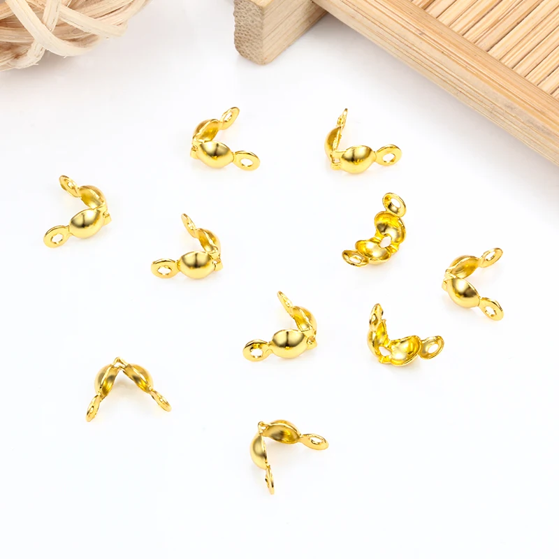 20pcs/lot Beaded Ending Buckle Stainless Steel Jewellery Making Supplies Accessorie DIY Necklace Connetor Fashion Clasp Ornament