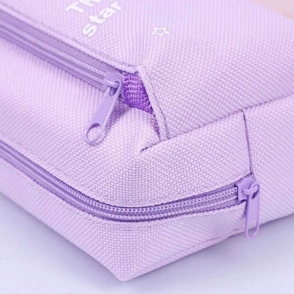 Large Capacity Cartoon Rabbit Pen Bag Dirty-proof Cute Stationery Storage Bag Fluffy Oxford Cloth Pen Organizer Pouch Student