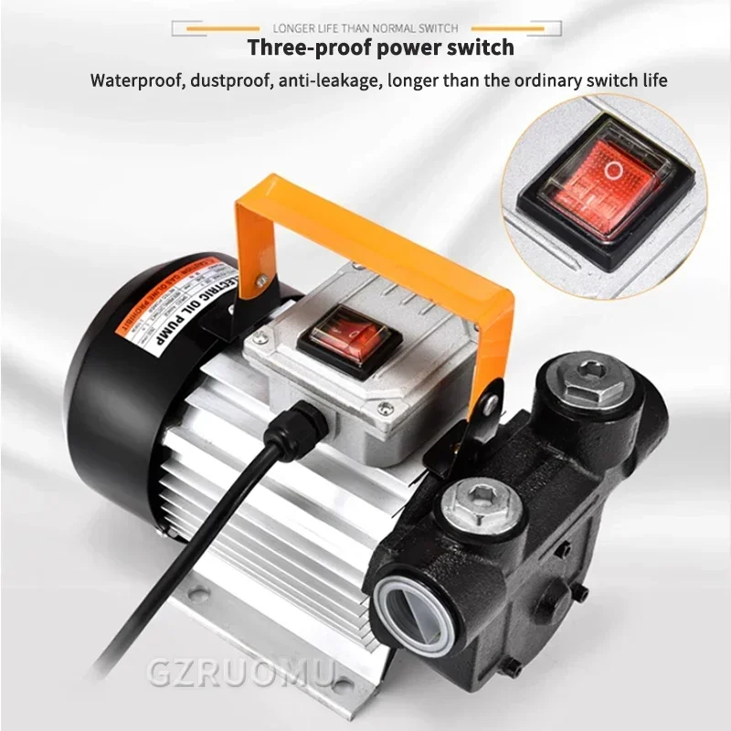 550W 220V AC 70L /MIN Electric Oil Pump Fuel Transfer Pump Self Priming Commercial For Motor Auto Diesel  Oil