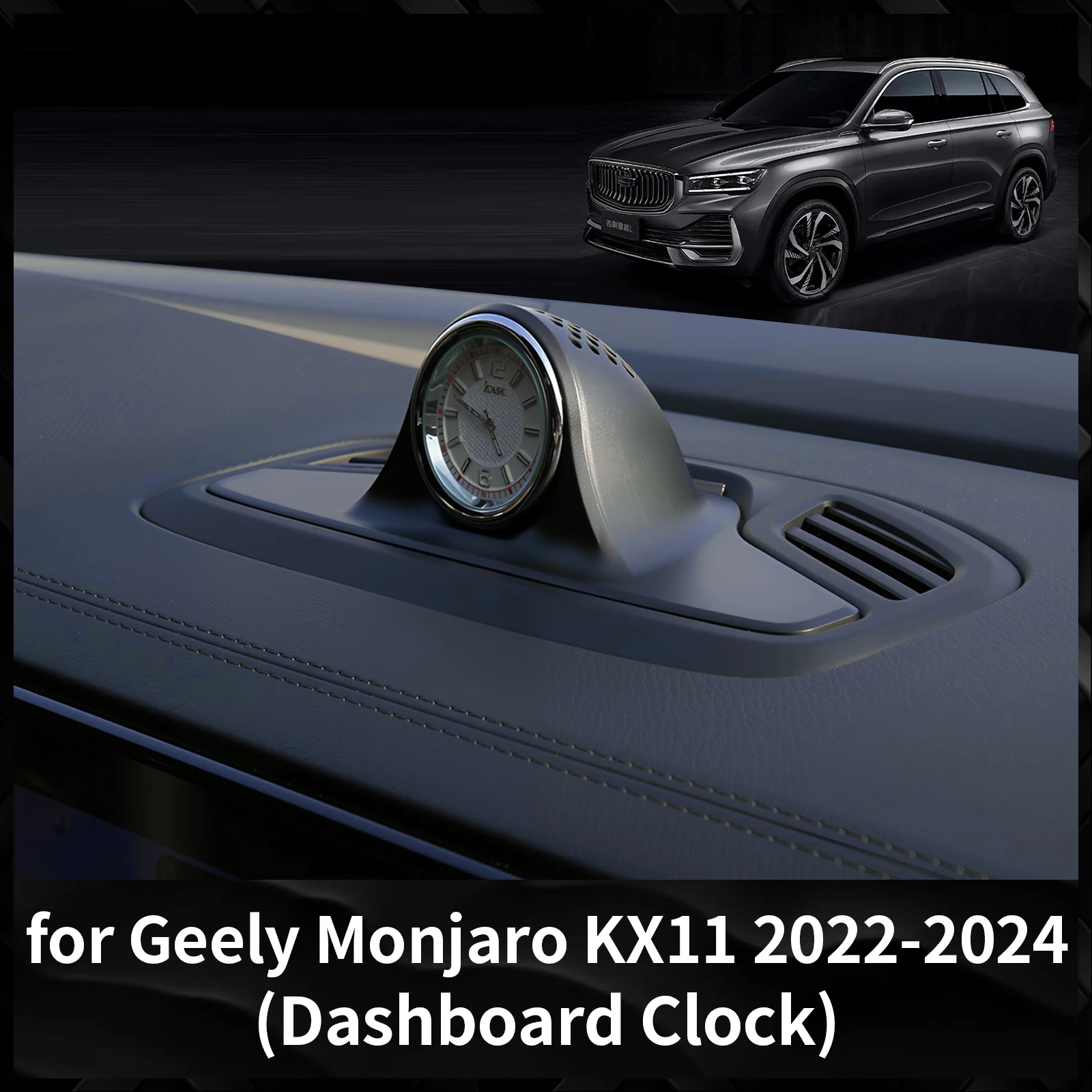 

Dashboard Clock for Geely Monjaro KX11 2022 2023 2024 Center Console Accessories Electronic Quartz Clock