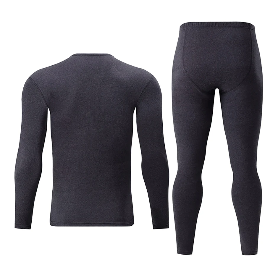 2/4 Stück Herren Einfarbig Einfache Herbst Und Winter Thermo-unterwäsche Bequeme Und Lässige Bottoming Unterwäsche Teenager Pyjama – Detail 32