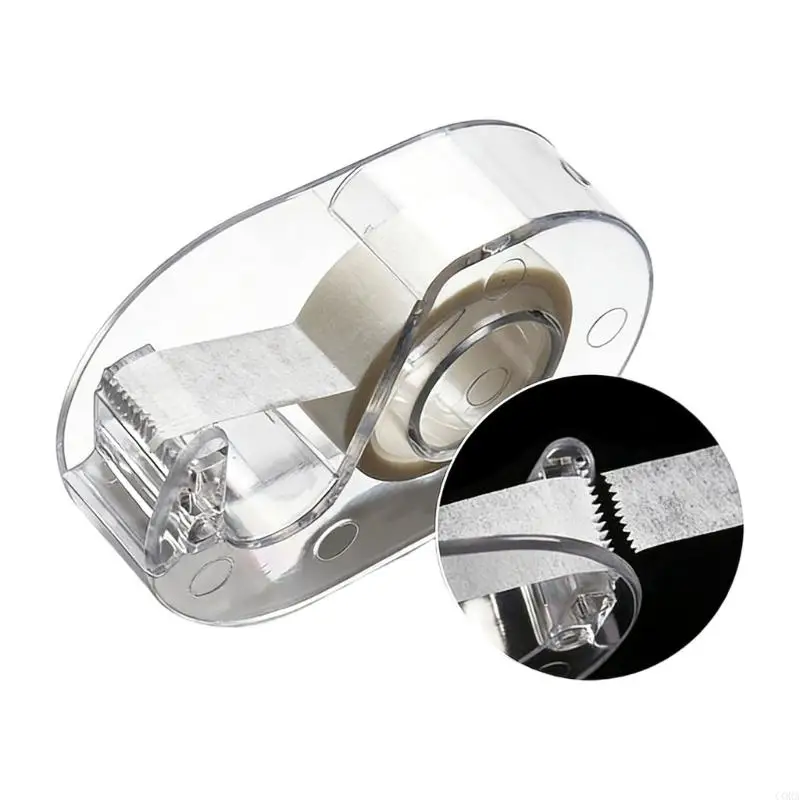 CORA Professional Clear Acrylic Tape Dispenser Eyelash Extension Tape Cutter for Holds Up to 20mm Width Adhesive Tapes