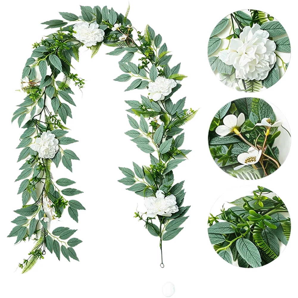Artificial Eucalyptus Garland 175cm Long for Wedding Table Decoration Chair Backdrop Party Event Faux Flower Vine