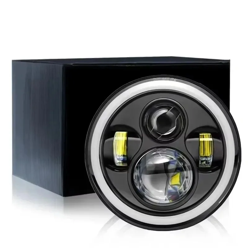 7 pouces pour l'himalaya 400 411 650 350 café Racer moto phare LED moto lumières lampe pour Royal Enfield