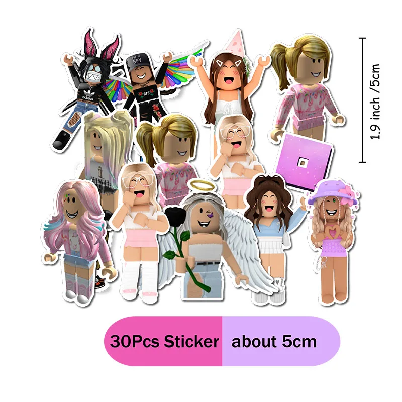 ROBLOXED Stickers Aesthetic Graffiti Decals For Laptop Luggage Scrapbook Diary Sticker Birthday Party