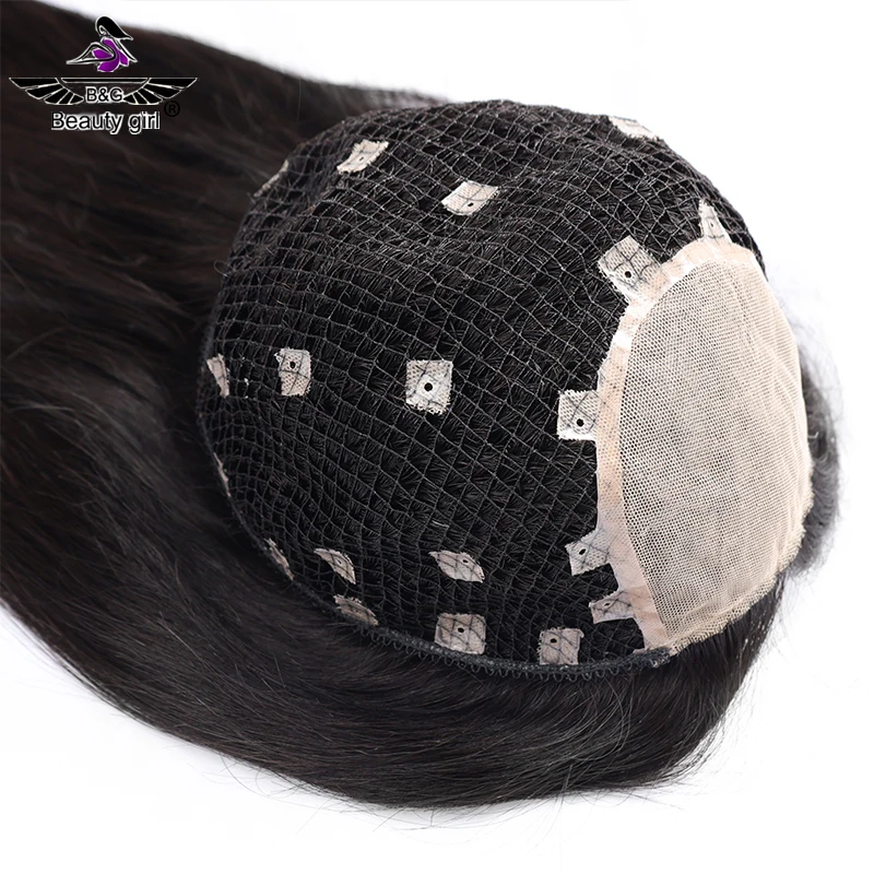 

The Famous Salon Insaudi Arabia Hot Sale Natural Russian Hair 4X4 Inch Silk Base Topper Fishnet Integration Hair