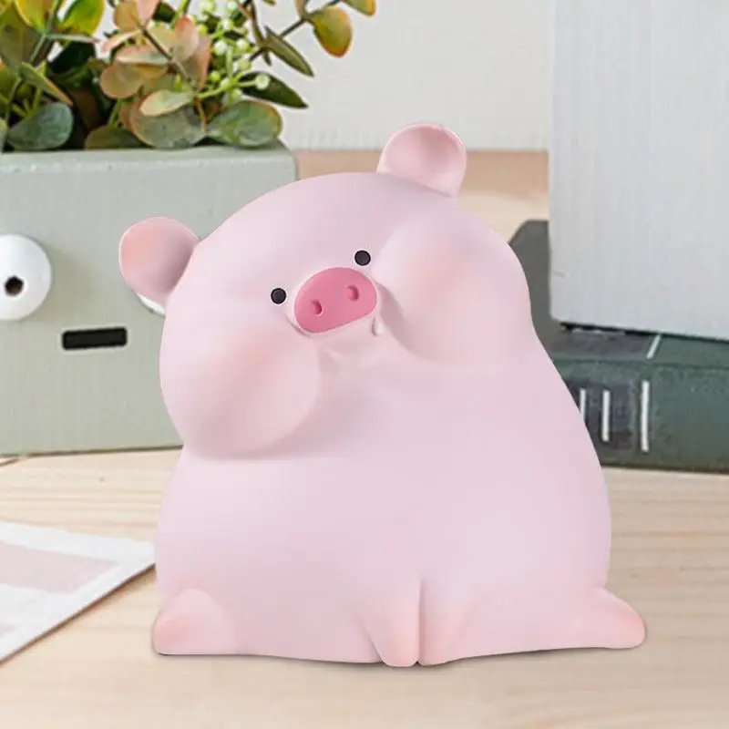어린이용 깨지지 않는 귀여운 레진 저금통, 현금 저축용 데스크탑 가정 장식 (침실, 거실, 서재용)