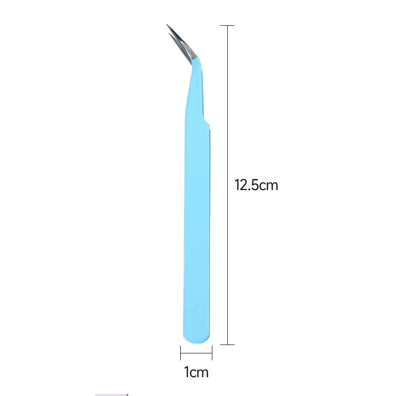 Stainless Steel Scrapbook Sticker Tape Picking Straight Head Elbow Tweezers Album DIY Crafts Supplies Lash Extension Tweezers