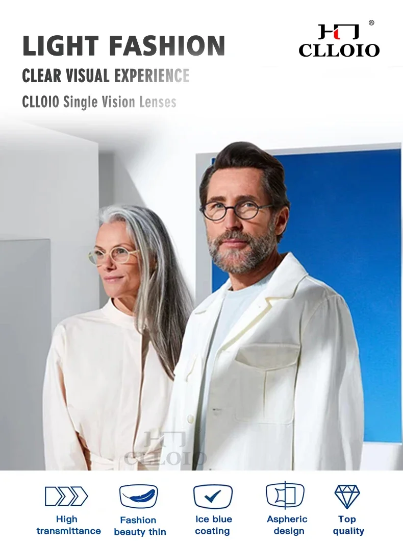 CLLOIO Progressive Multifocal Lenses 1.56 1.61 1.67 1.74 Anti Blue Light HD Bifocal Optical Prescription Myopia Hyperopia Lens