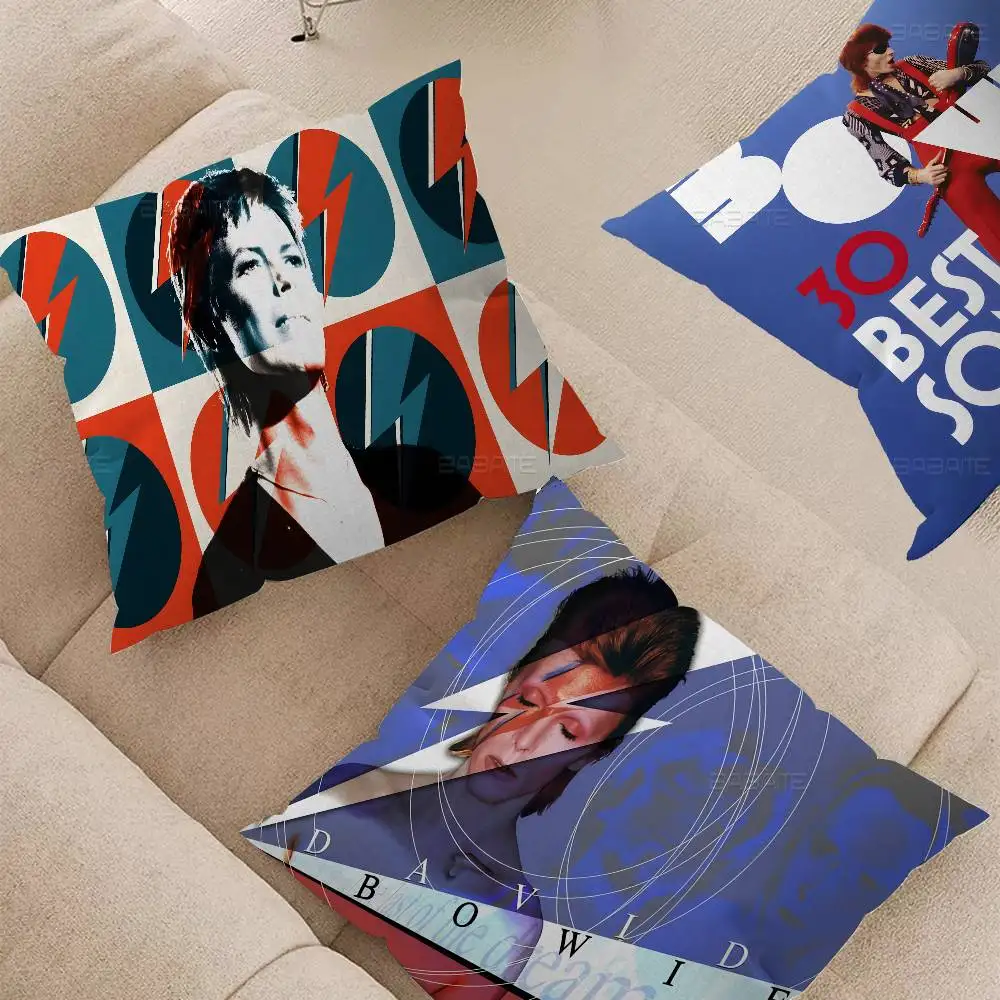 D-David Hot Singer B-Bowie Cushion Cover Polyester Sofa Cushions Decorative Throw Pillows Home Decoration Pillowcover