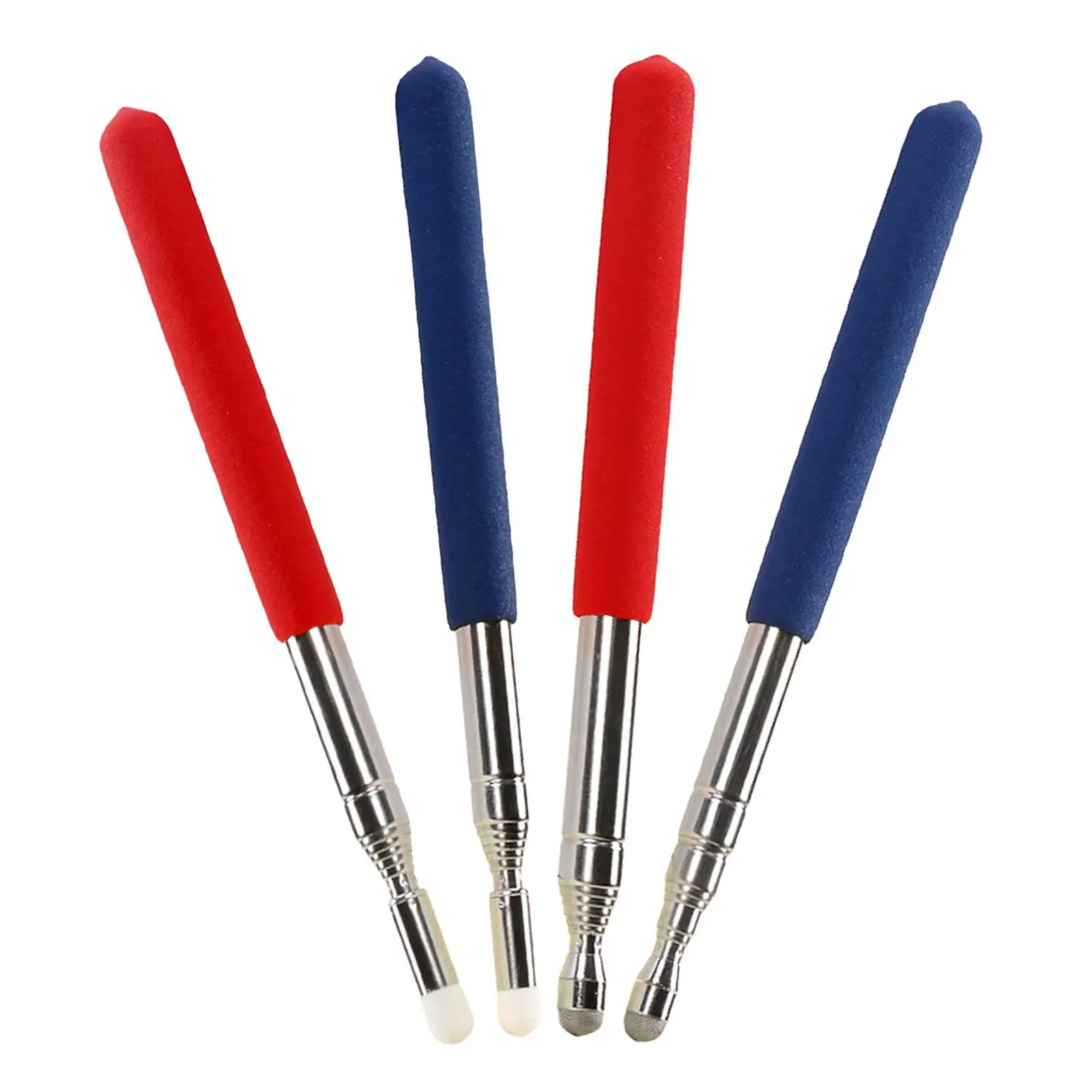 Telescopic Teachers Pointer with Felt Head Extended 39" Hand Pointer Extendable for Couch Guides Docent Professor Coach Teaching