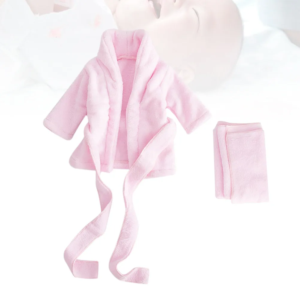 

Newborn Baby Bathrobe Pure Cotton Thickened Pink Suitable 3-6 Months Soft Breathable Bathing Suit Photo Outfit Infant Bathrobe