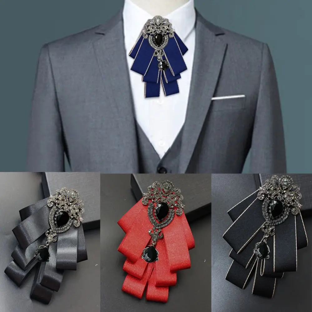 Brooch Accessories Polyester Bowtie Crystal Diamond Neck Decoration Fabric Collar Flower Casual Wear