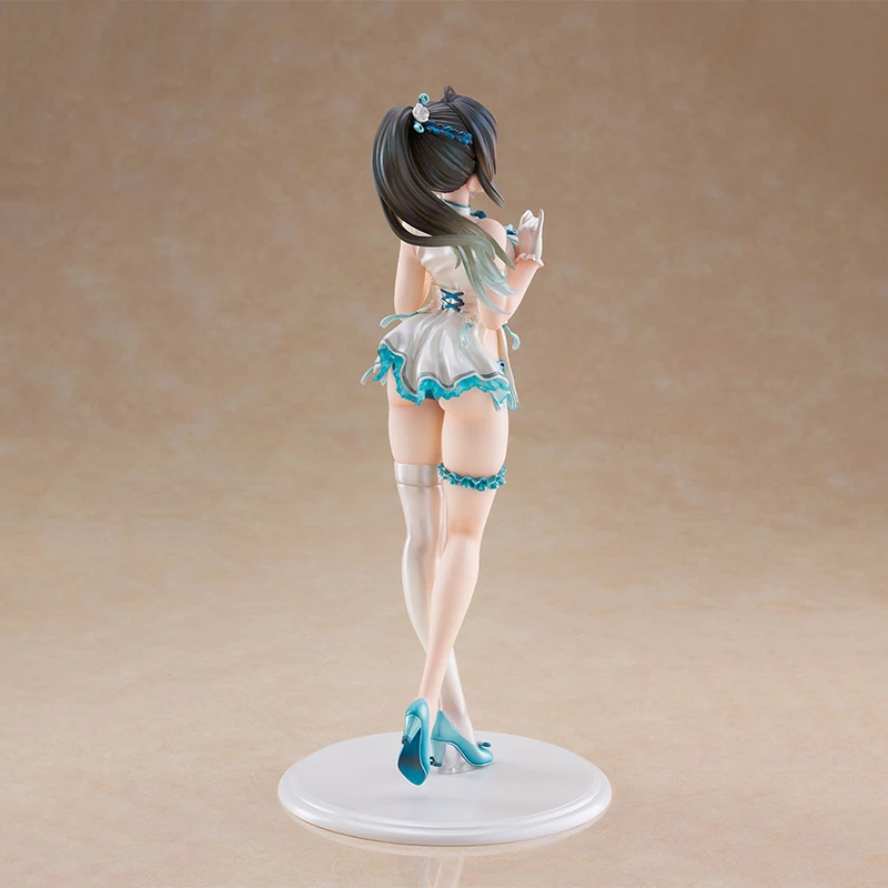 Original WAVE Dream Tech fille avec queue de cheval Cheongsam PVC 29CM figurine d'anime modèle à collectionner poupées Statuette ornement cadeaux