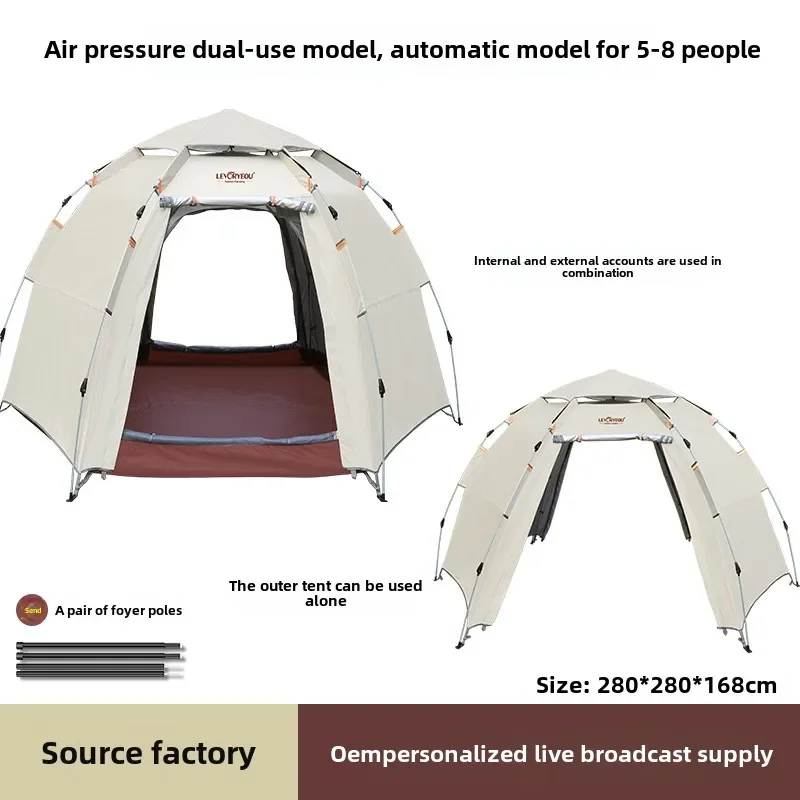 YOUSKY Outdoor Hexagonal Automatic Tent Waterproof Sunproof Folding Instant Setup Portable Beach Picnic Camping Shelter