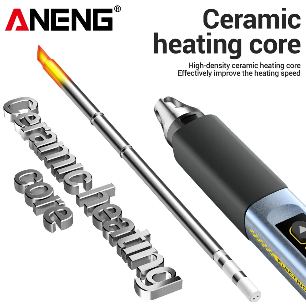 ANENG SL108 электрические паяльники PD/QC 96 Вт с регулируемой температурой и быстрым нагревом портативные умные сварочные инструменты для электриков