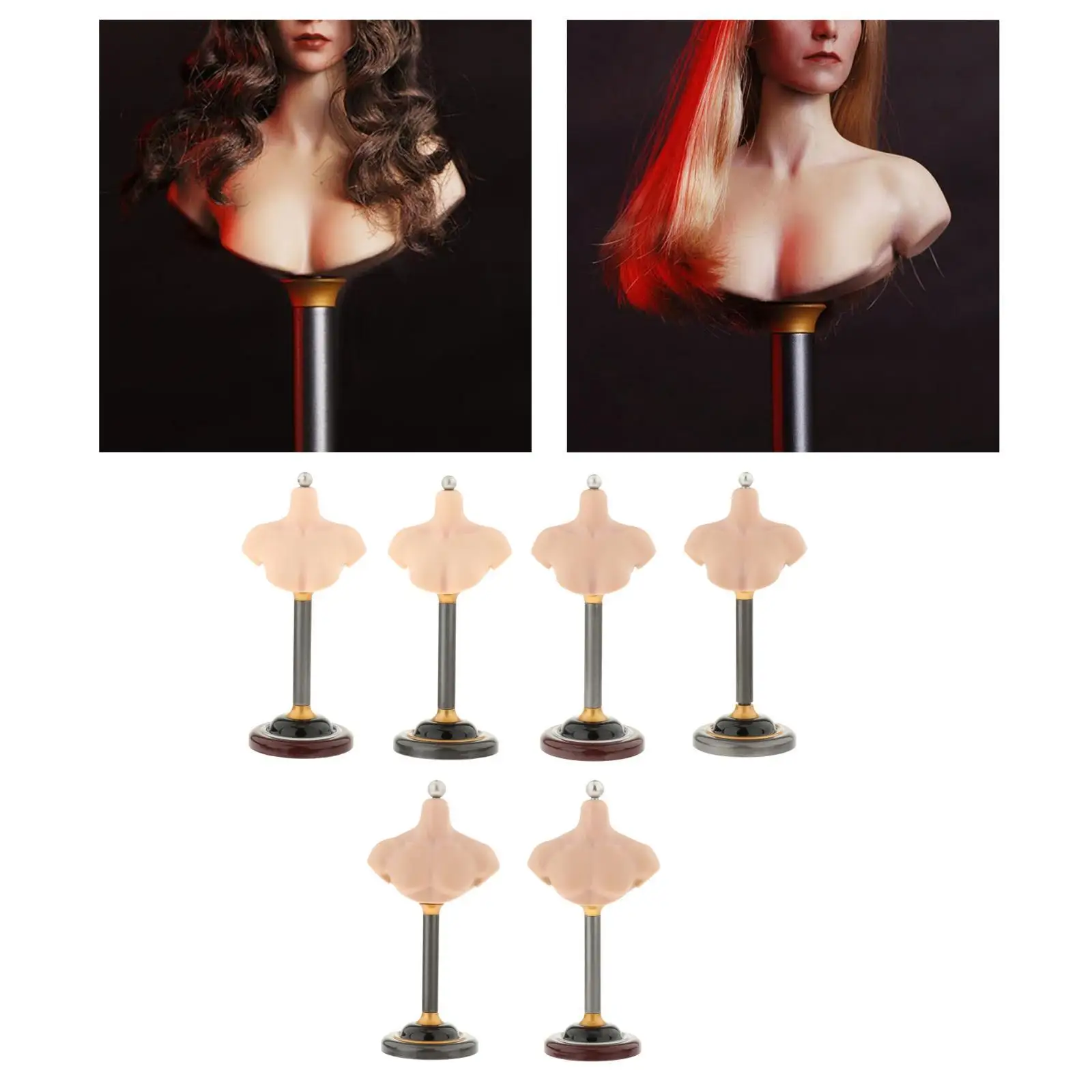 1:6 Male Female Bust Stand Half Bust Base Stand Platform 1:6 Scale Male Female Figure