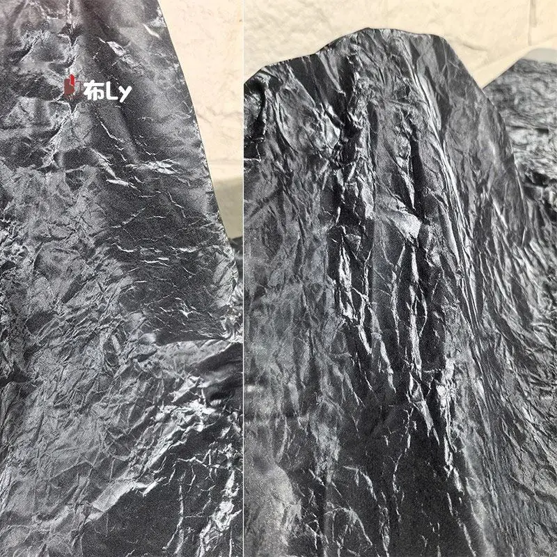Premium Gradient Texture WrinklePULeather Fabric For DIY Pillows Sofa Covers and Clothing, Designer High-Grade Apparel Material
