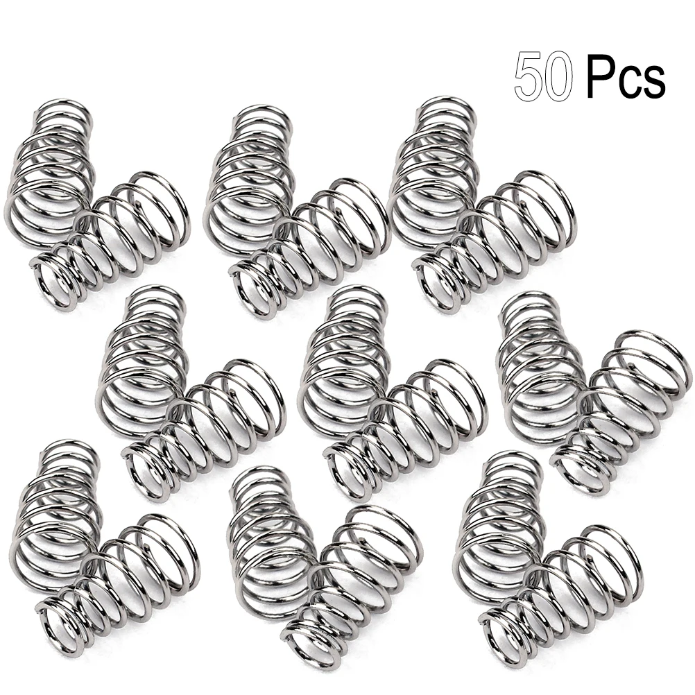 

50pcs Guitar Pickup Springs Metal Humbucker Tension Round Springs For Pickup Height Adjustment Replacement Parts For Guitar