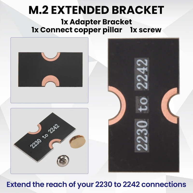 A23F-M2 Solid-State Drive Adapter M2 2230 SSD To 2242 Converter Card 2230 To 2242 Extension Bracket