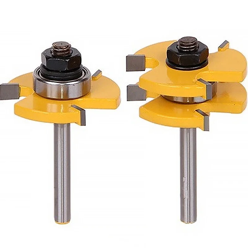 ALLSOME 2PC Tongue & Groove Router Bit Set 3/4