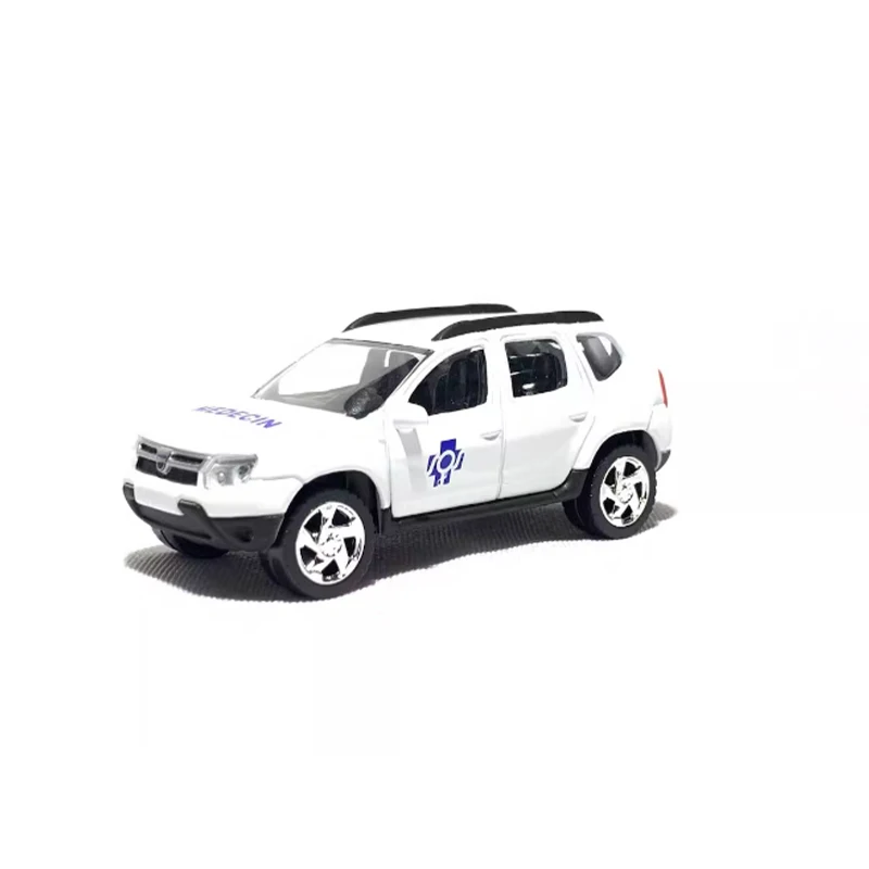 Diecast 1: 64 escala plumero ambulancia motor de bomberos modelo de aleación simulación decoración pasatiempos colección de recuerdos exhibición estática