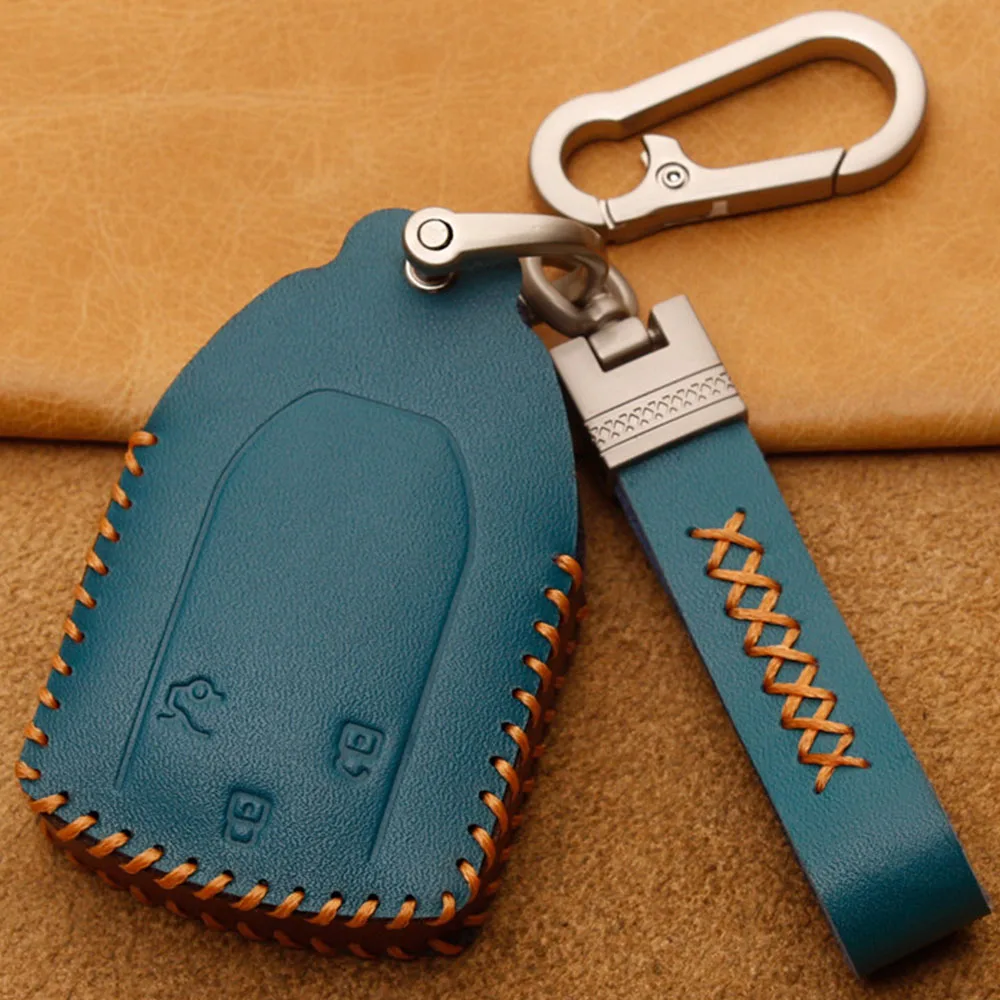 

Hand-sewn Leather Key Case Fit For Rox Adamas 2025 2026 Car Remote Key Bag Interior Modification Supplies