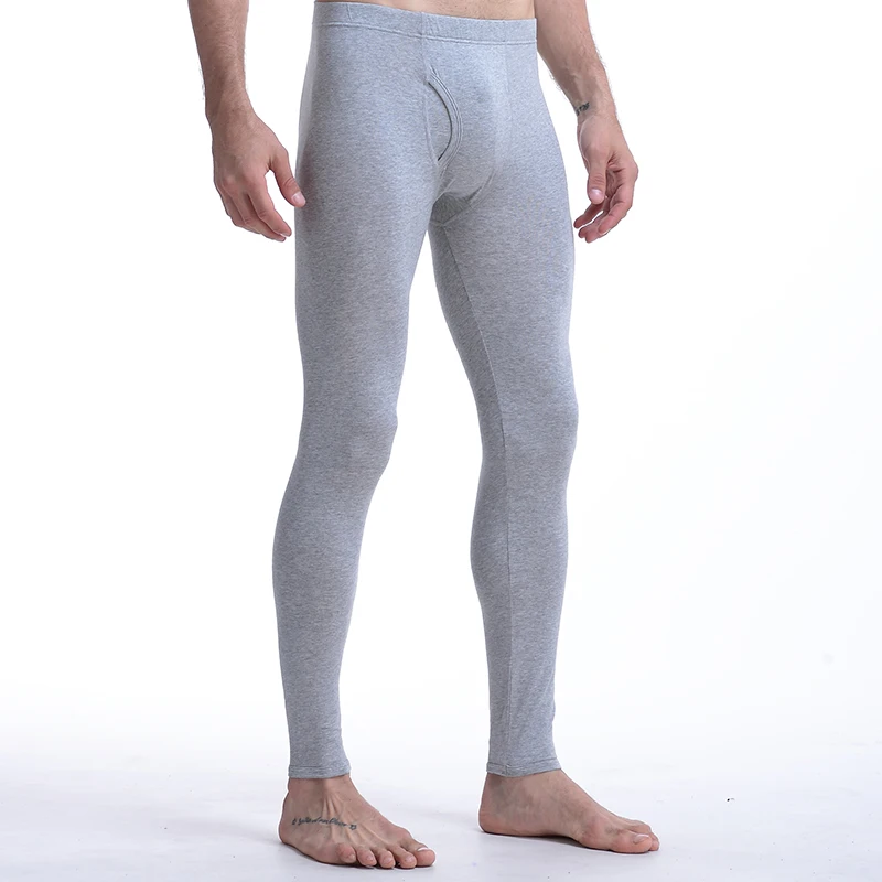 Einteilige Thermohose für Herren, Slim-Fit-Basisschichthose für Jugendliche im Herbst und Winter, Baumwollstrickhose, warme Hose, dünne, eng anliegende Unterhose, lange Hose