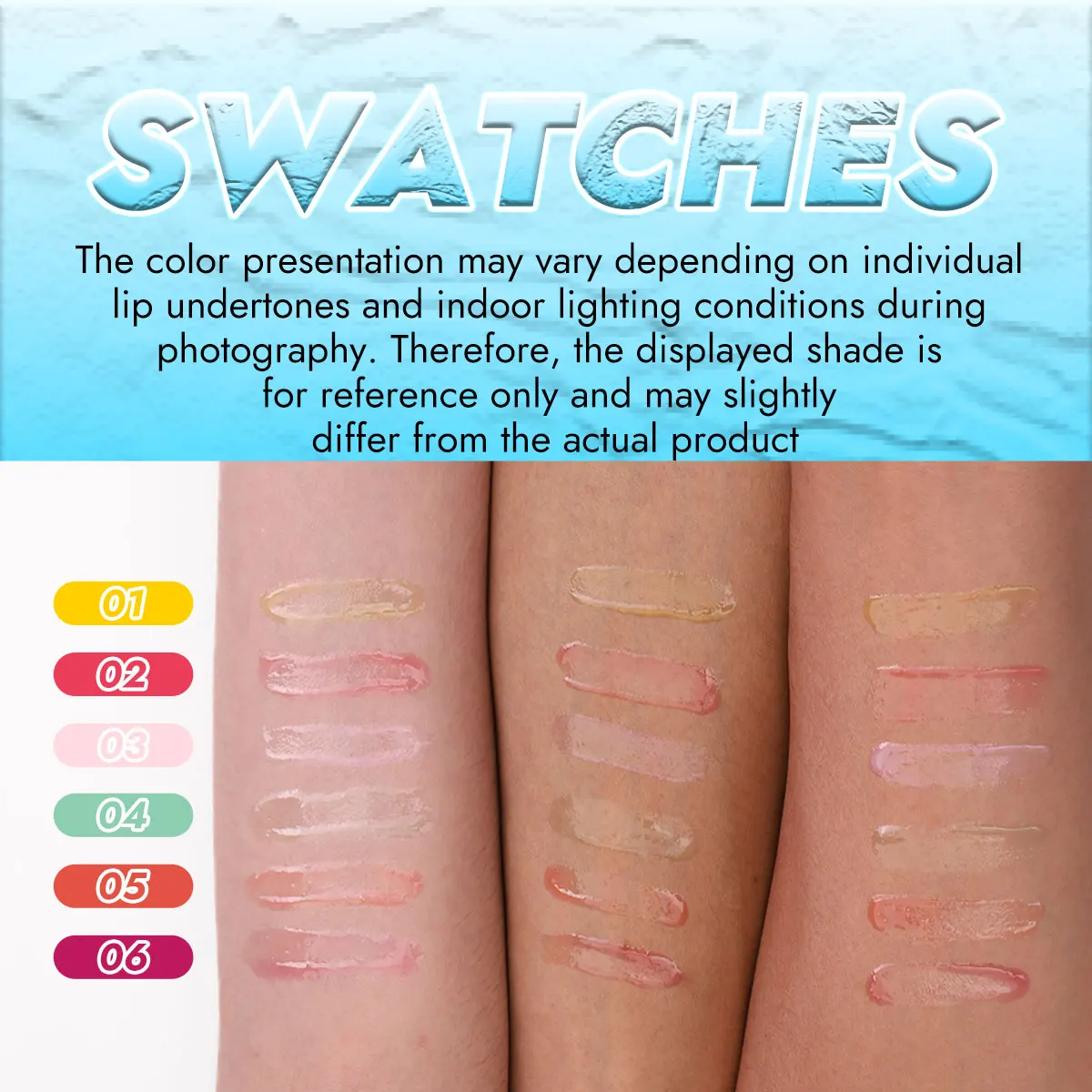 Set di lucidalabbra che cambia colore profumato fruttato da 6 pezzi/set – Tinta magica idratante a lunga durata, formula liscia non appiccicosa con Natu