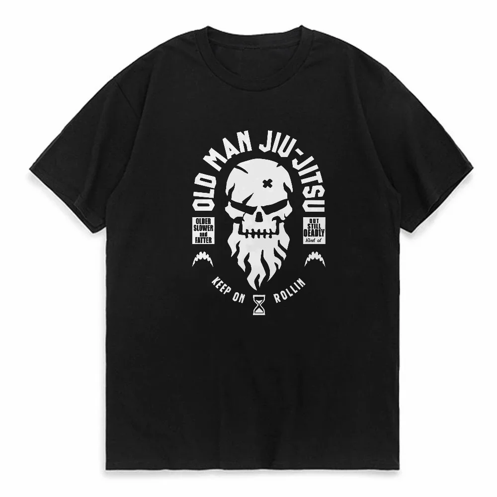 

Old Man Jiu Jitsu print graphic T Shirt Men breathable top for sports tees fashion Harajuku Street Style t shirt o neck tee