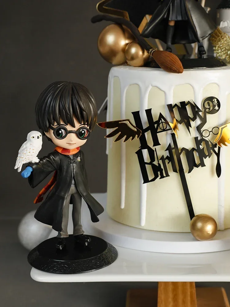 Happy Birthday Cake Decoration Acrylic Boy Girl Magic Dark Academy Theme Cake Topper For Kids Birthday Party Baking Decor Gift