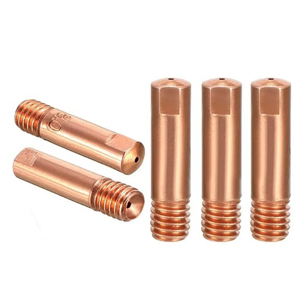 5pcs 0.6/0.8/0.9/1.0/1.2mm Universal Euro Style Replace Part Contact Tip Gas Nozzle For MB-15AK 14AK MIG/MAG Welding Torch