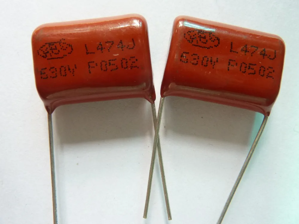 

50pcs CBB 474 630V 474J CBB21 0.47uF 470nF P20 Metallized Polypropylene Film Capacitor