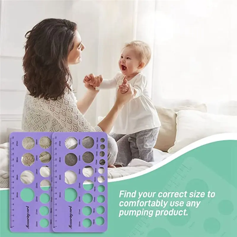 Flange Silicone Nipple Ruler Flange Size Nipple Measuring Ruler Nipple Soft Silicone Flange Sizer, Breast Pump Size Tool