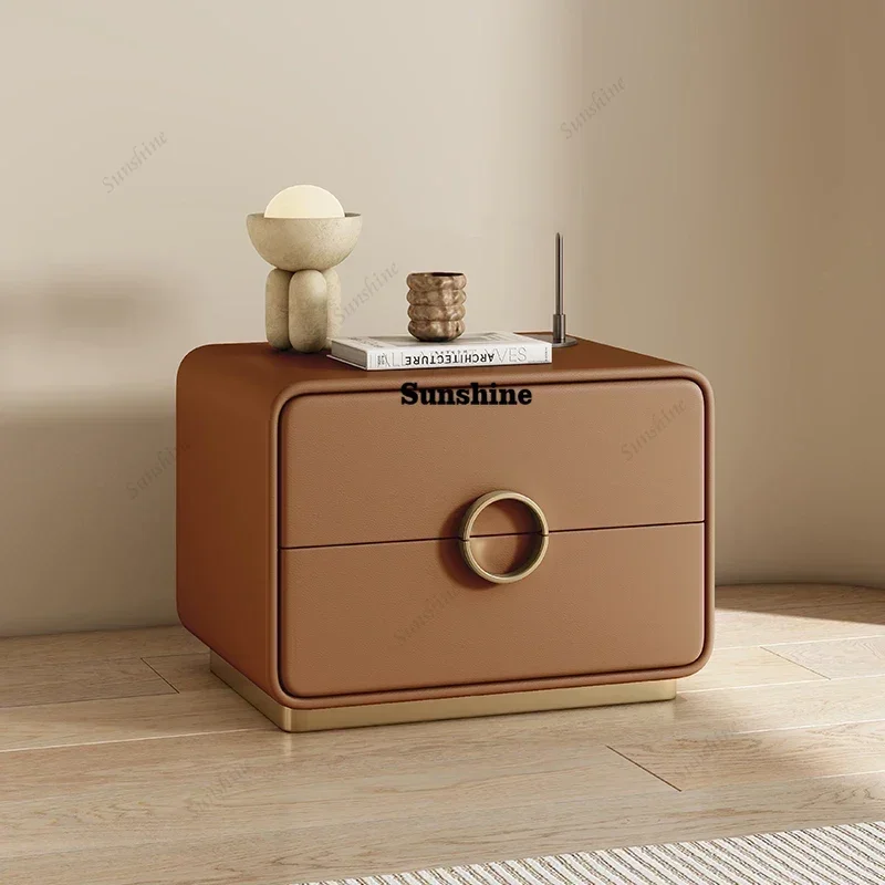 

TDGlamour Simple Bedside Table Space Saving Luxury Modern Nightstands Storage Drawers Mesita De Noche Bedroom Furniture